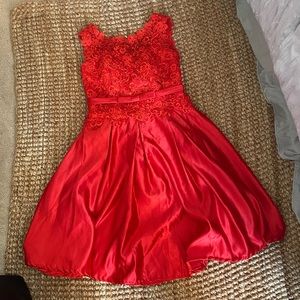 Gorgeous red below the knee formal dress